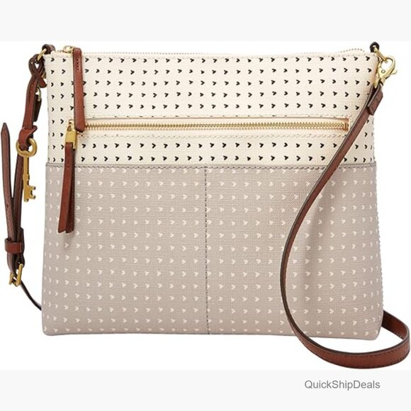 Faux Leather Large Crossbody Purse Handbag with Multiple Pockets